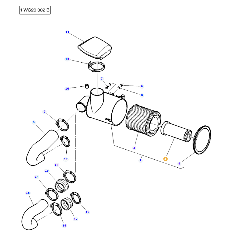 Outer Air Filter 3782387M1 - Image 3