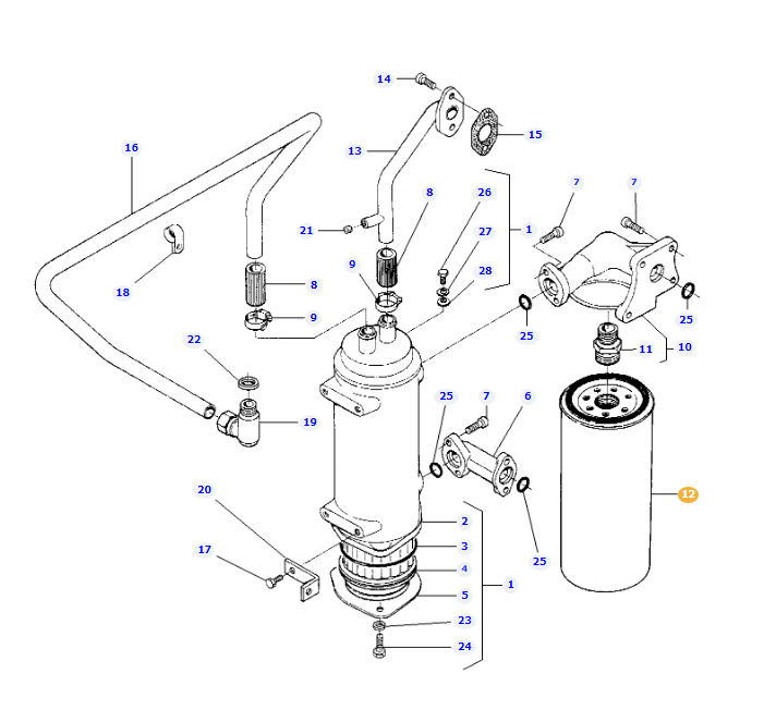 Engine Oil Filter 3637652M1 - Image 2