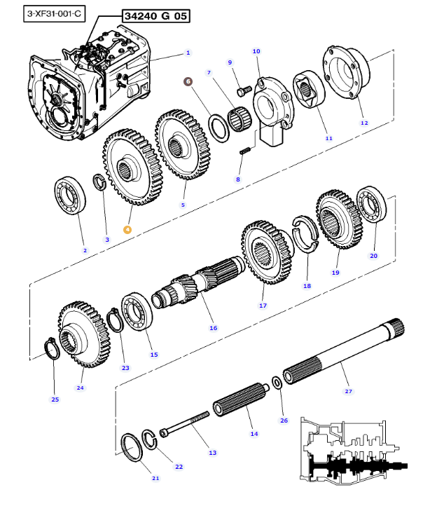 Transmission Gear 50T 3814329M1 - Image 2