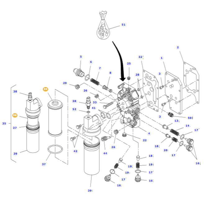 Hydraulic Pressure Filter F916100600010 - Image 2
