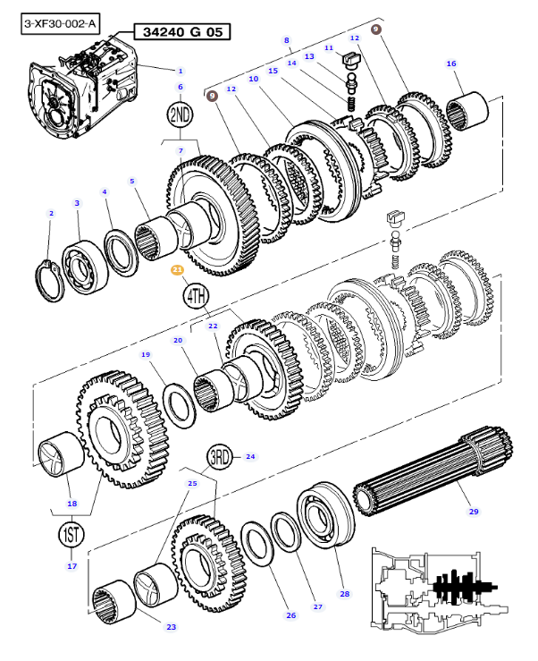 Transmission 4th Gear 3599048M92 - Image 2