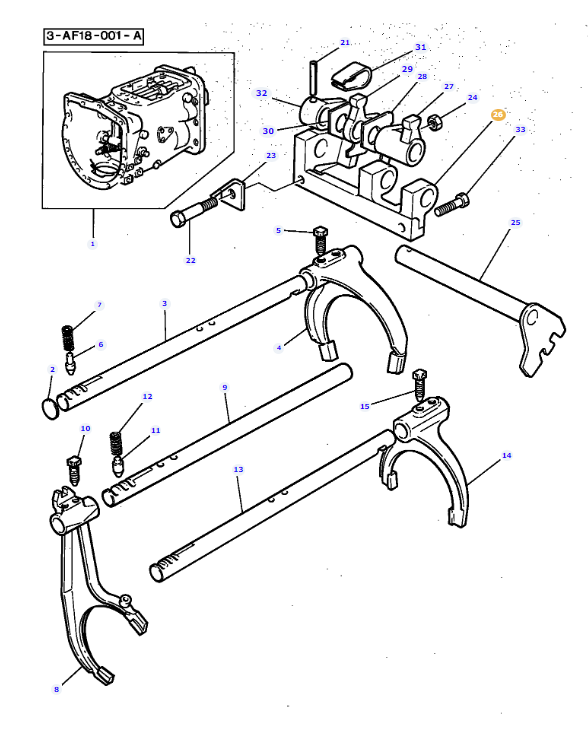 Selector Rail Support 3610481M5 - Image 2