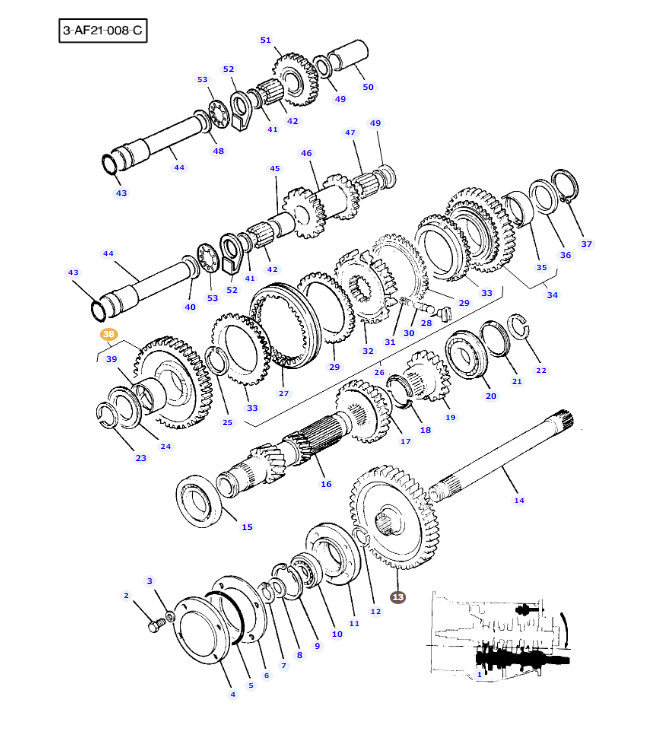 Forward/Reverse Synchro Gear 3599425M96 - Image 2