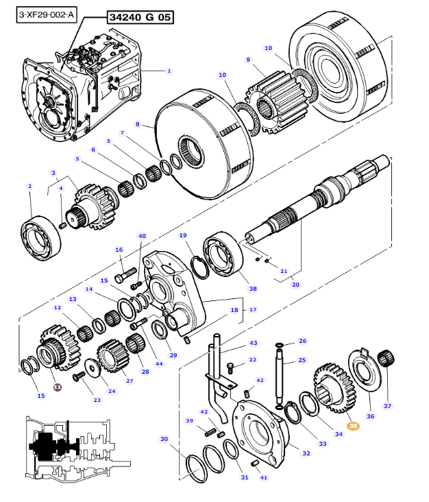 34T Pinion Gear 3762186M1 - Image 2
