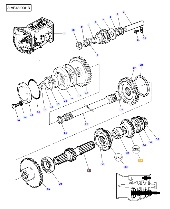 Transmission Gear 27T 3697827M1 - Image 2