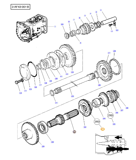 Transmission Gear 33T 3697826M1 - Image 2
