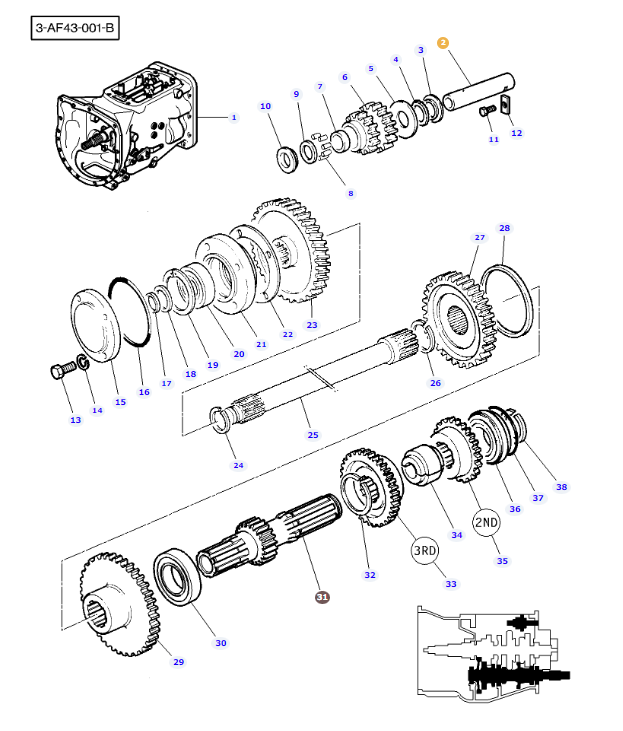 Idler Shaft 3698173M1 - Image 2