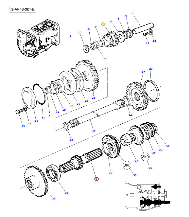 Idler Gear 18/21 Teeth 3697828M1 - Image 2