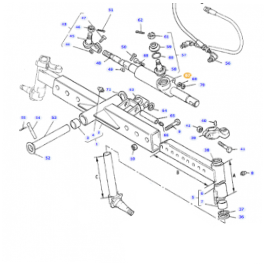 2WD Power Steering Ram 3773713M91 - Image 2