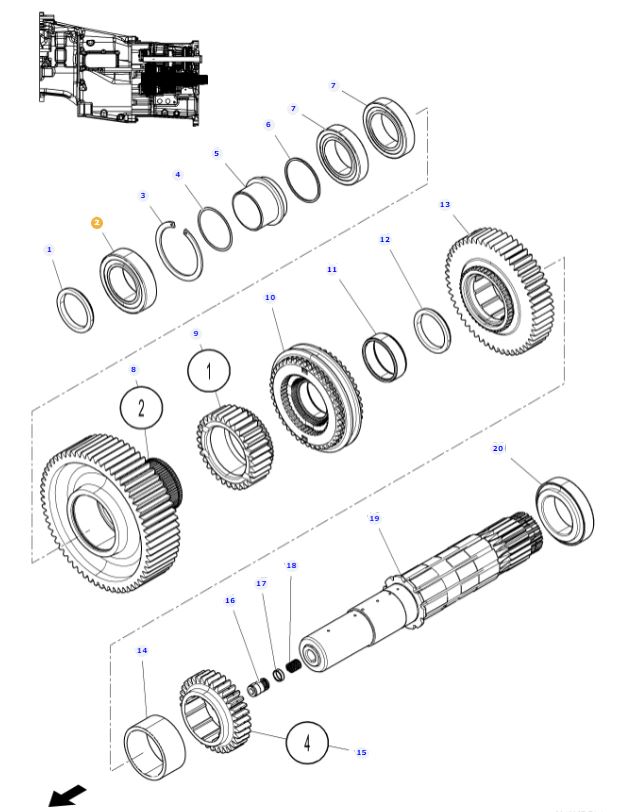 Output Shaft Bearing 3011943X91 - Image 2