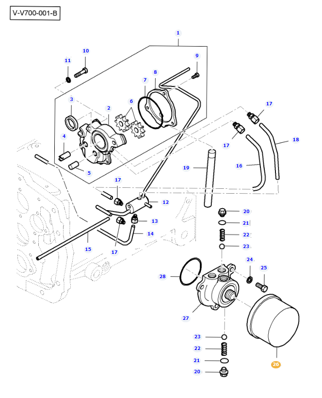Engine Oil Filter V836579590 - Image 3