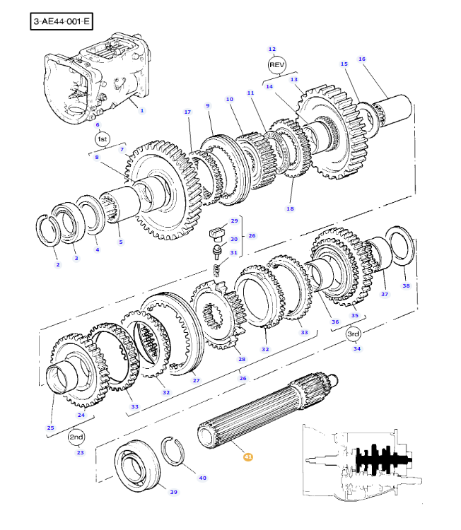 Main Shaft 12 Speed 1662224M2 - Image 2
