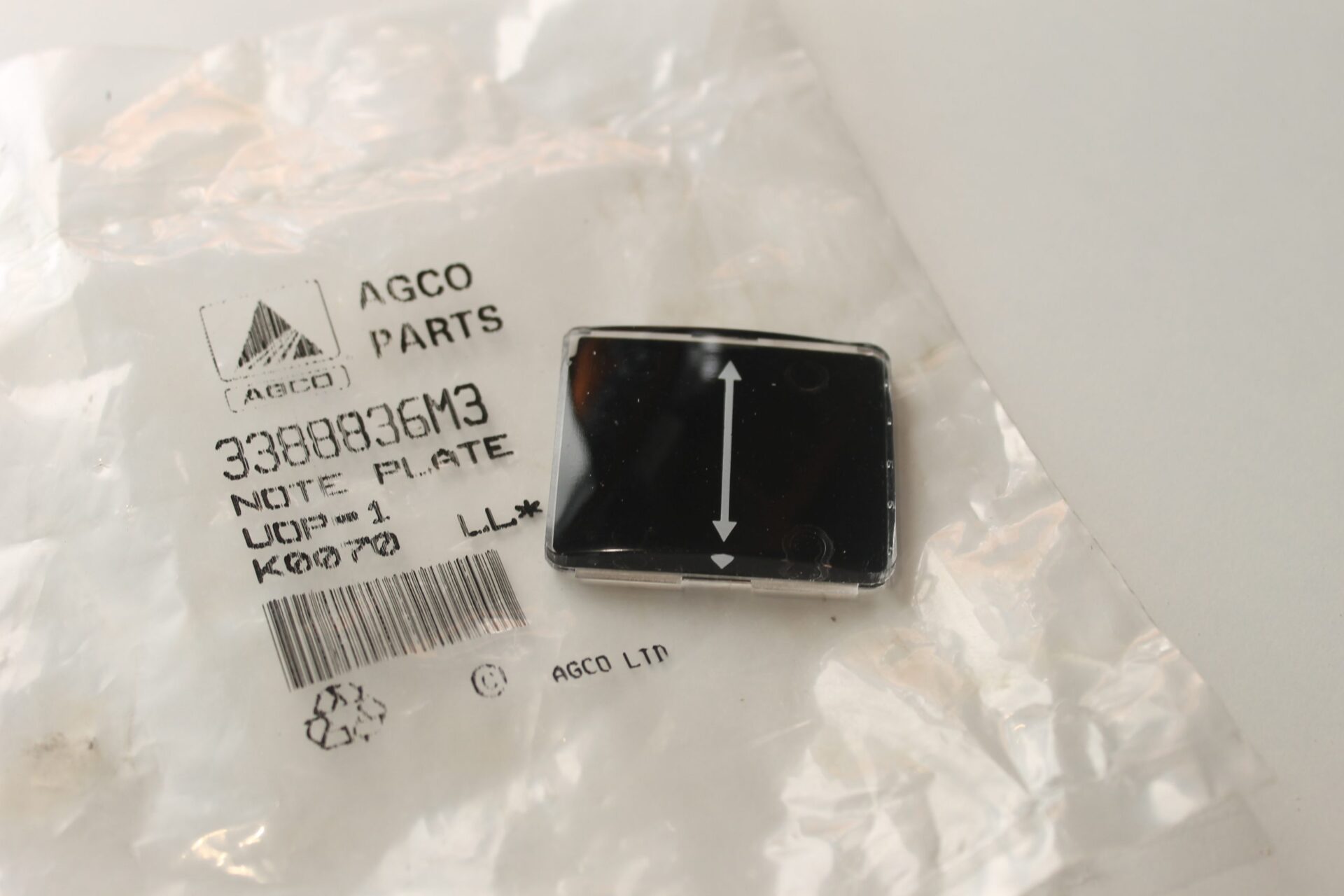 Gear Knob Plate 3388836M3, Massey Ferguson Tractors, Ned Murphy Tractors Ltd.