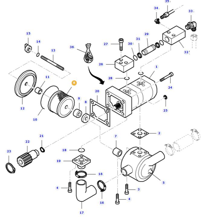 Hydraulic Oil Filter V20668201 - Image 3