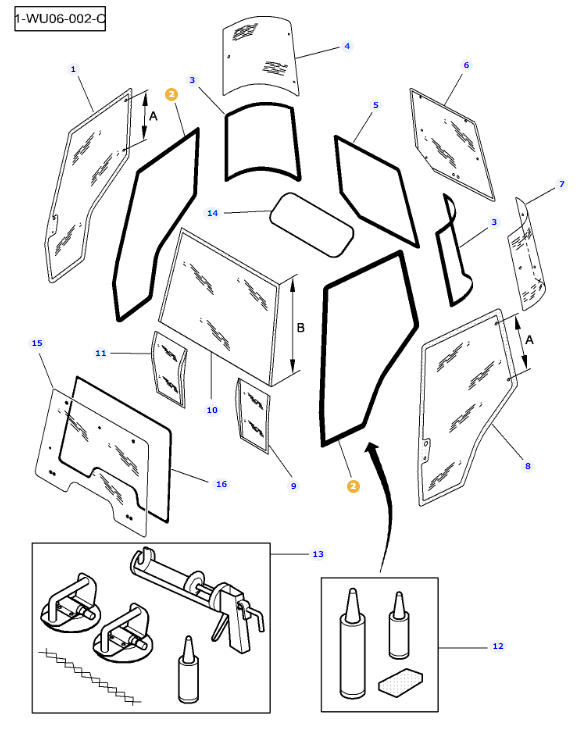 Door Glass Rubber ACP0305660 - Image 2