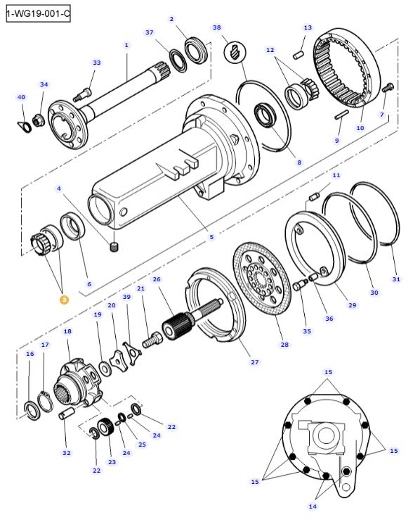 Rear Axle Bearing 3798527M91 - Image 2