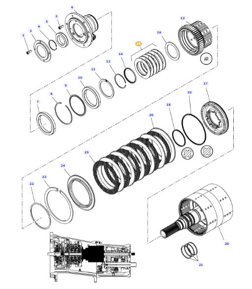 Dual Clutch Transmission Washer Kit 3799626M93 - Image 2