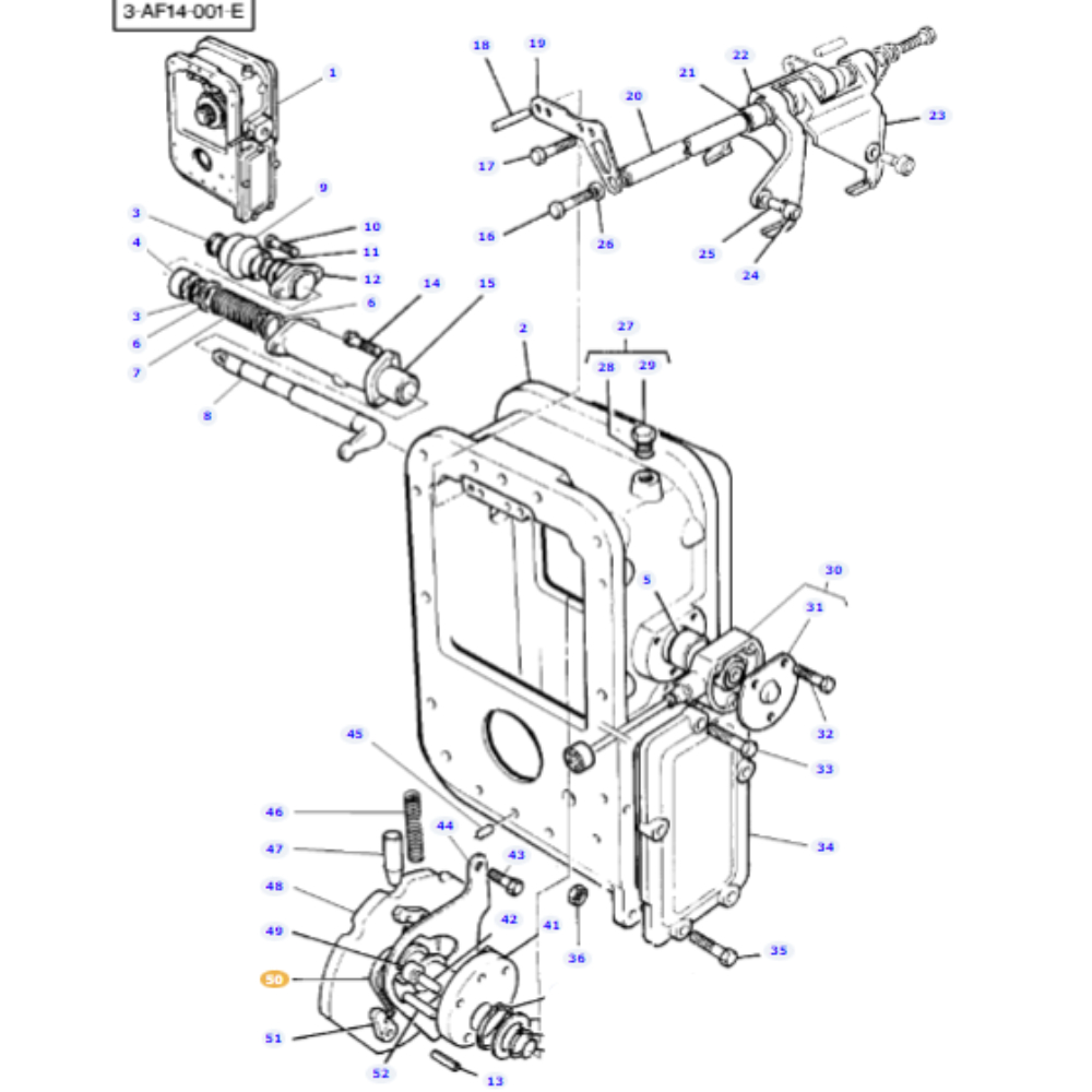 4WD Rangebox Control Cover Spring 3610748M3 - Image 2