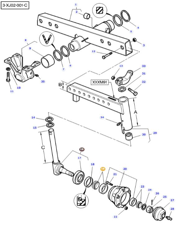 Spindle Bearing 893375M91 - Image 2