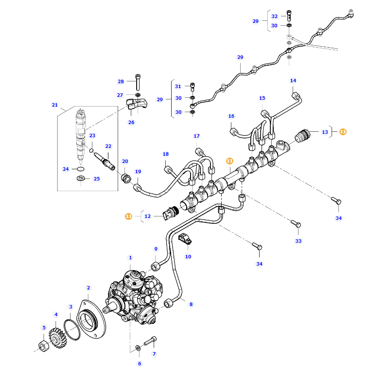 Bosch Fuel Injector Rail V837073584 - Image 2