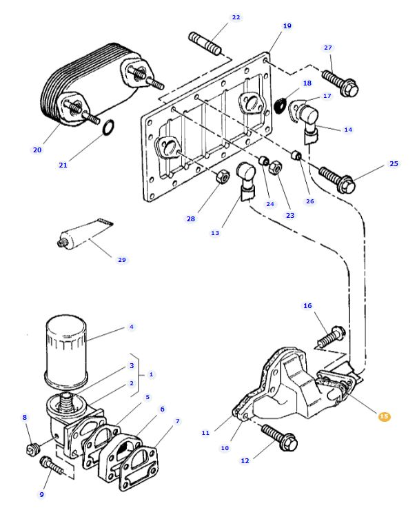 Engine Oil Cooler Gasket 3641287M1 - Image 2