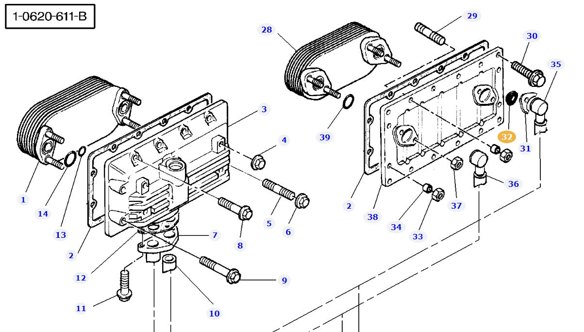 Engine Oil Cooler Seal 4224709M1 - Image 2