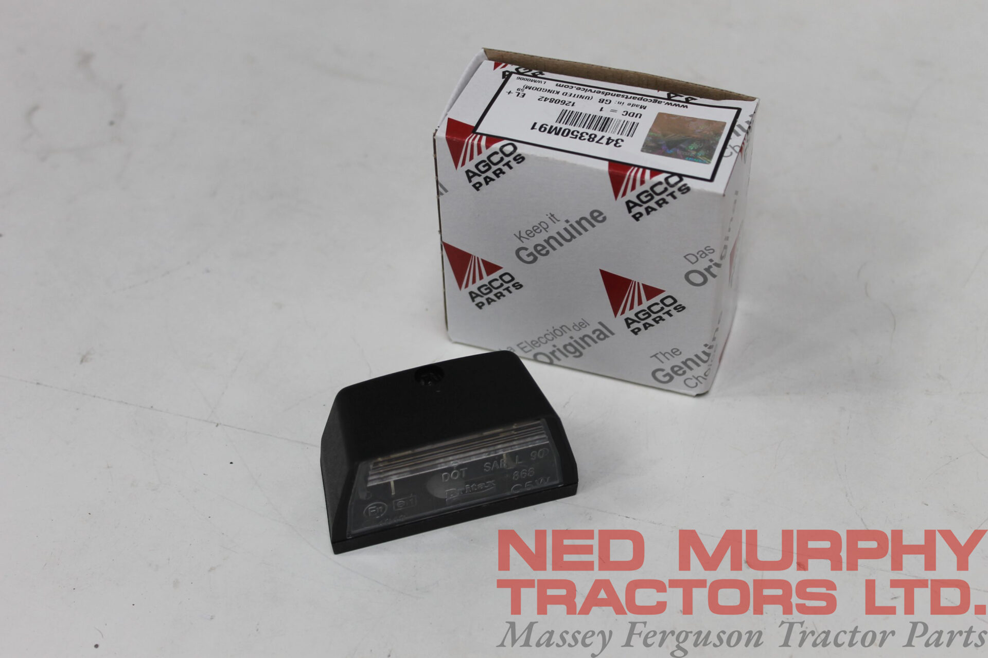 Number Plate Light 3478350M91, Massey Ferguson Tractors, Ned Murphy Tractors Ltd.
