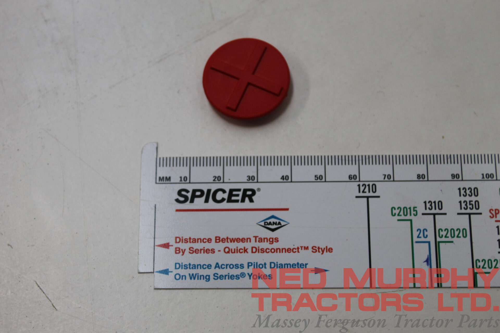 4270214M1, Spool Dust Cover Red (+), Massey Ferguson Tractors.