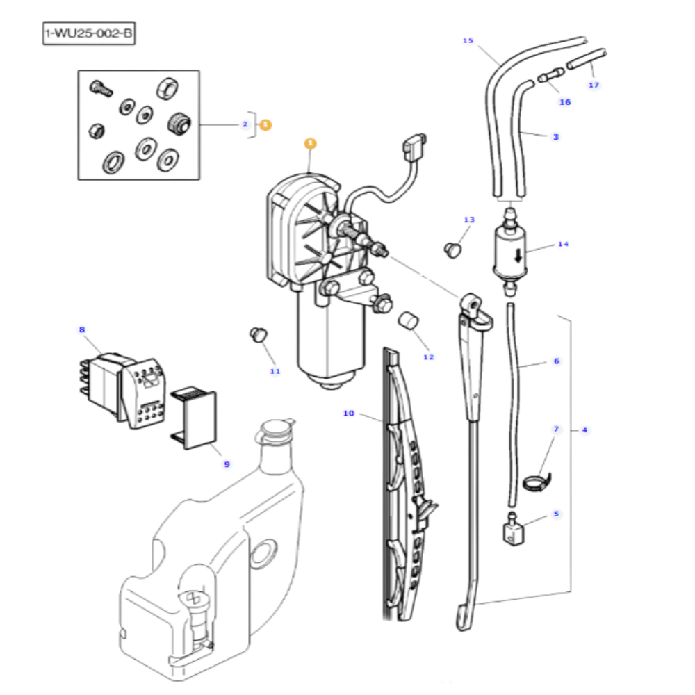 Rear Window Wiper Motor 3715610M2 - Image 2