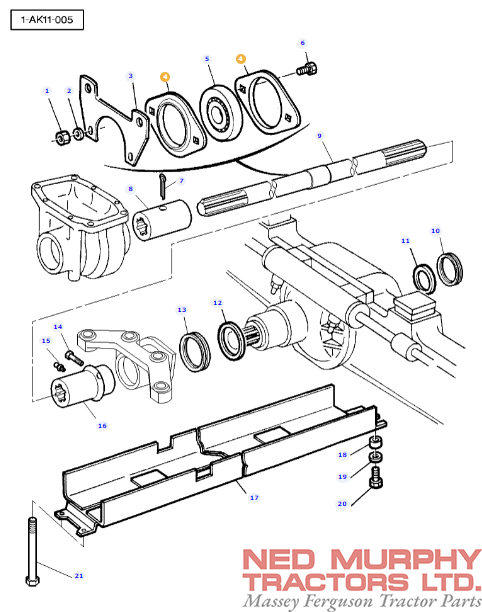 4wd Shaft Bearing Carrier 3712872M1 - Image 2