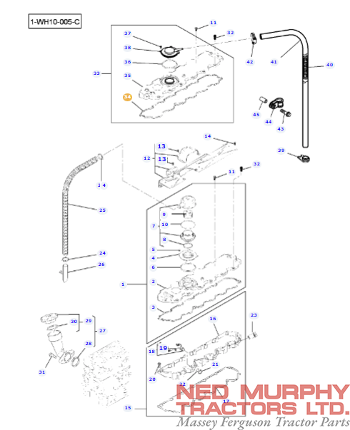 Rocker Cover Gasket 4226712M1 - Image 2