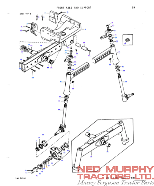 Front Axle Washer 881384M1 - Image 2