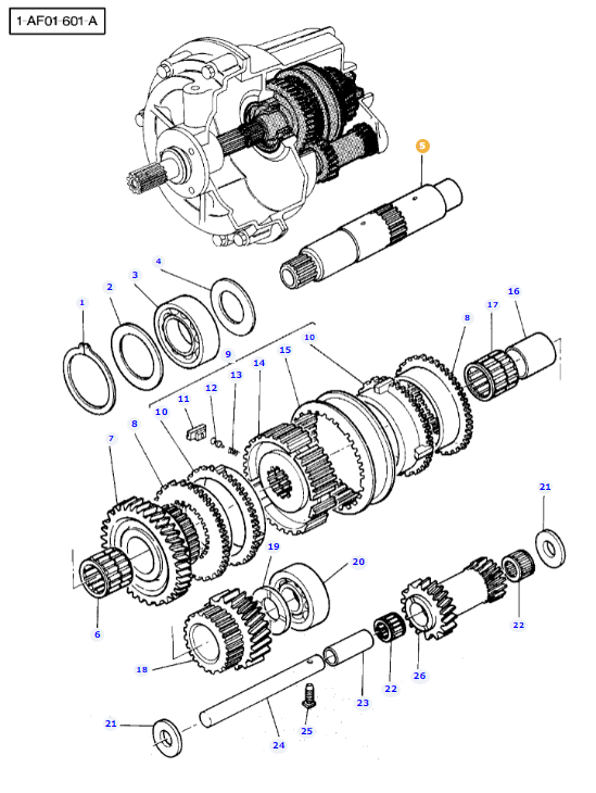Speedshift Reverse Shaft 3385861M4 - Image 2