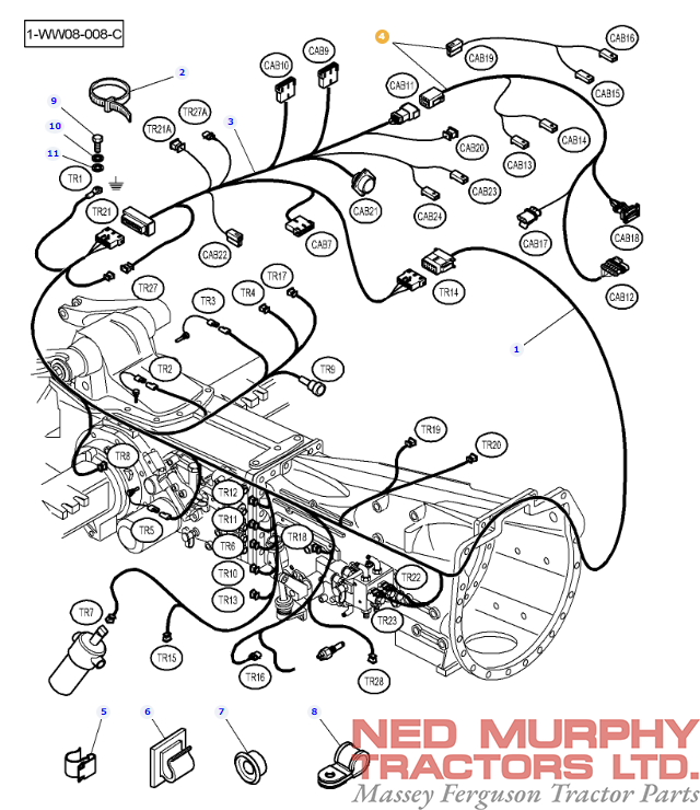 Transmission Wiring Loom 4275880M91 - Image 2